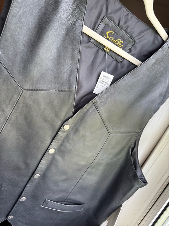 Scully Other - Scully Black Leather Snap Vest…biker, motorcycle,